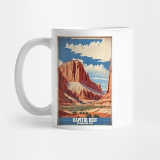 Capitol Reef National Park Texas USA Travel Tourism Retro Vintage Mug